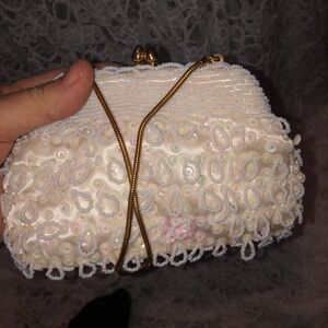 Vintage Artel Beaded Clutch with Gold Accents. Gorgeous little clutch- used